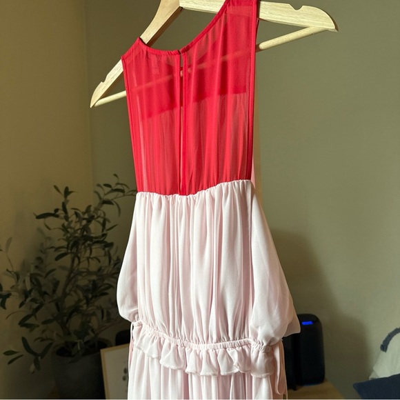 Express Women’s Red/pink Color Block Sleeveless Dress Size S - Picture 7 of 11